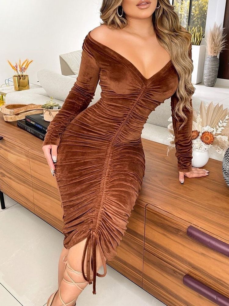 Pencil Velvet Dress