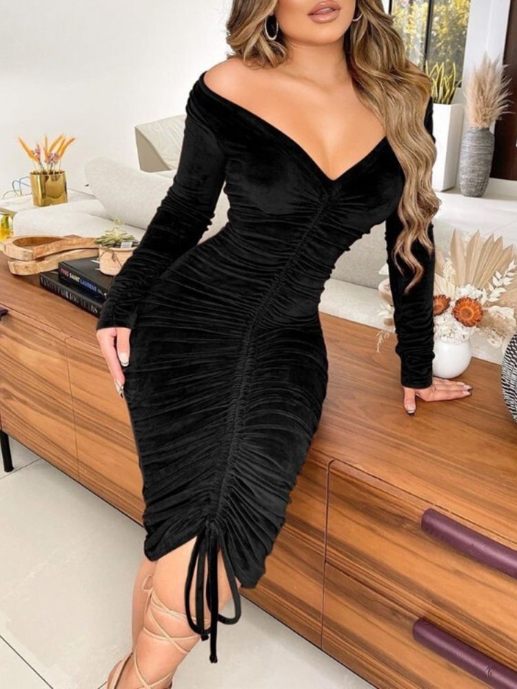 Pencil Velvet Dress