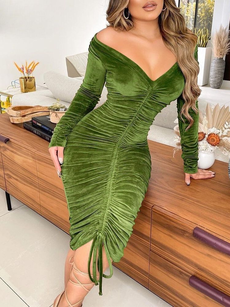 Pencil Velvet Dress