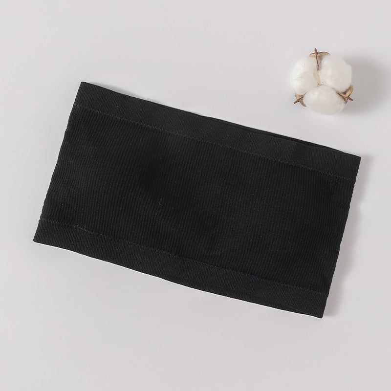 Strapless Invisible Bra Seamless Tube Crop Top for Women