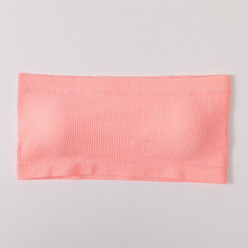 Strapless Invisible Bra Seamless Tube Crop Top for Women