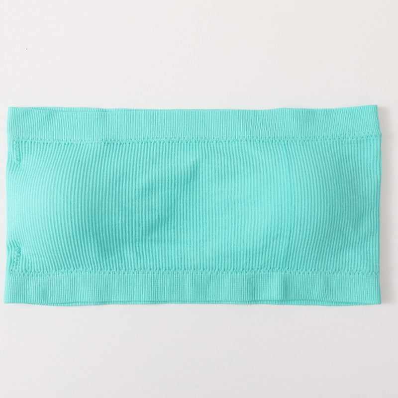 Strapless Invisible Bra Seamless Tube Crop Top for Women