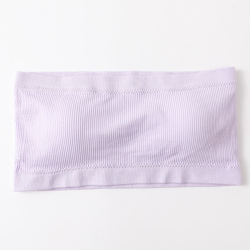 Strapless Invisible Bra Seamless Tube Crop Top for Women