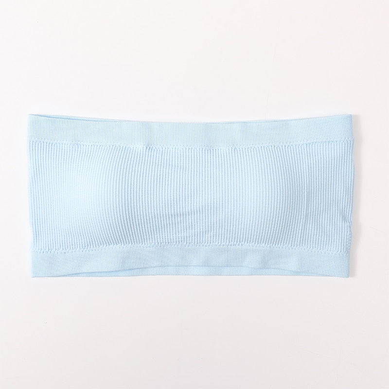 Strapless Invisible Bra Seamless Tube Crop Top for Women