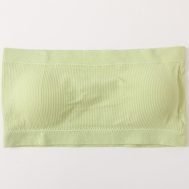 Strapless Invisible Bra Seamless Tube Crop Top for Women