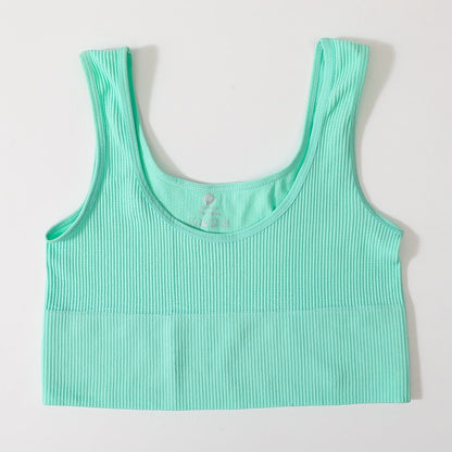 Seamless Ribbed Crop Top Sexy Camisole for Women